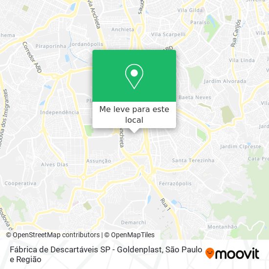 Fábrica de Descartáveis SP - Goldenplast mapa