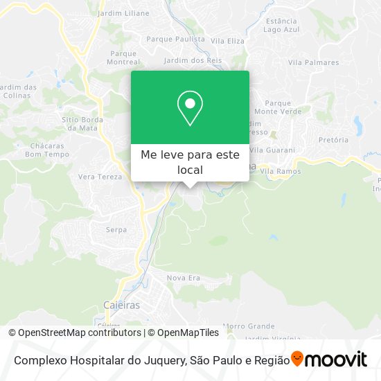 Complexo Hospitalar do Juquery mapa