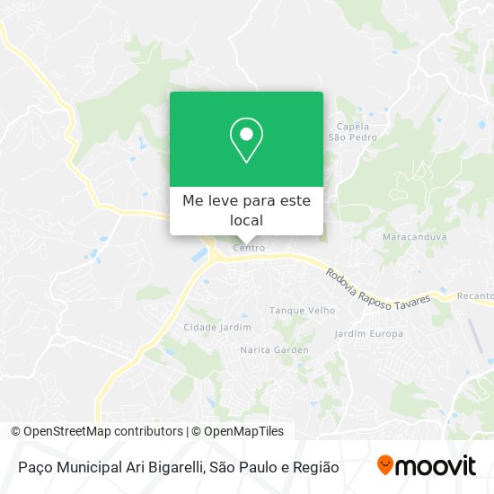 Paço Municipal Ari Bigarelli mapa