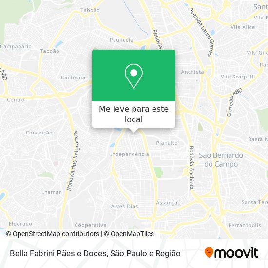 Bella Fabrini Pães e Doces mapa