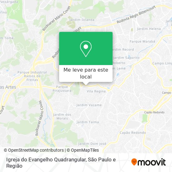Igreja do Evangelho Quadrangular mapa