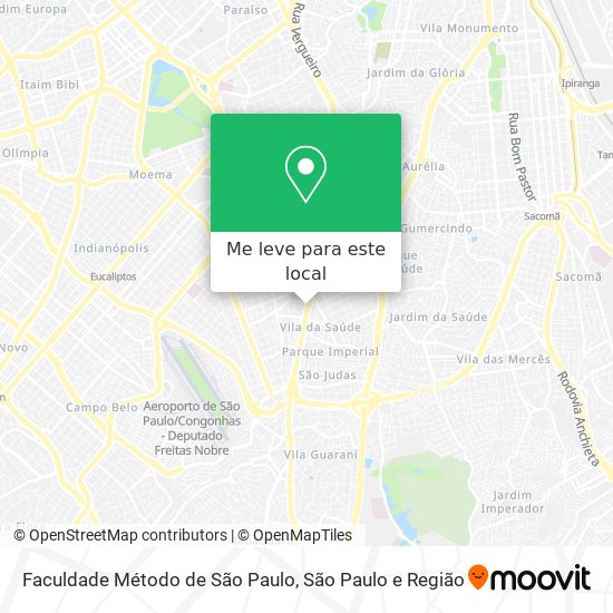 Faculdade Método de São Paulo mapa