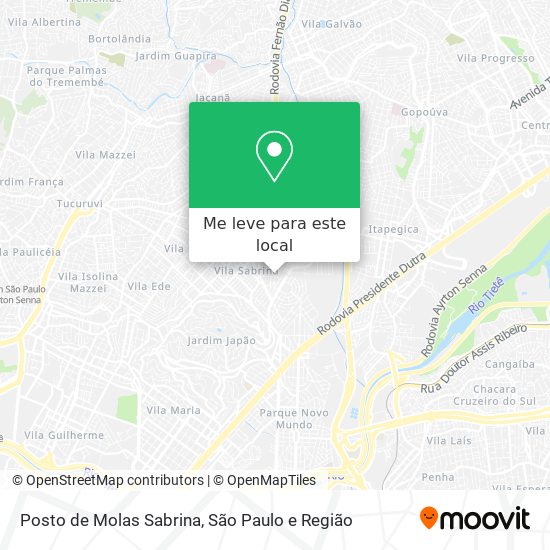 Posto de Molas Sabrina mapa