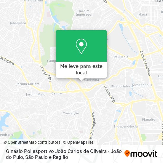 Ginásio Poliesportivo João Carlos de Oliveira - João do Pulo mapa