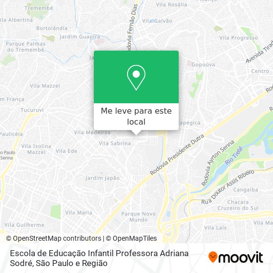 Escola de Educação Infantil Professora Adriana Sodré mapa