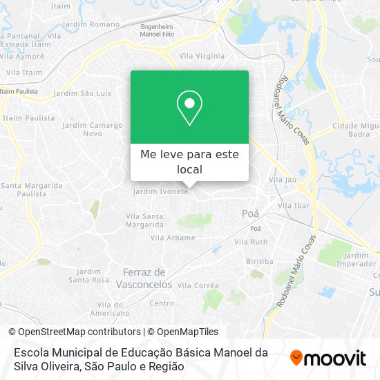 Escola Municipal de Educação Básica Manoel da Silva Oliveira mapa