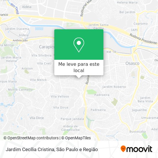 Jardim Cecília Cristina mapa