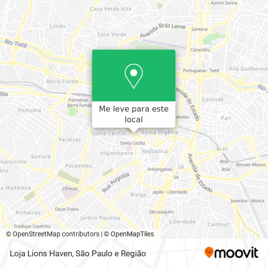 Loja Lions Haven mapa