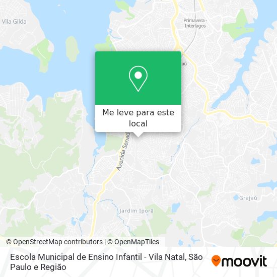 Escola Municipal de Ensino Infantil - Vila Natal mapa