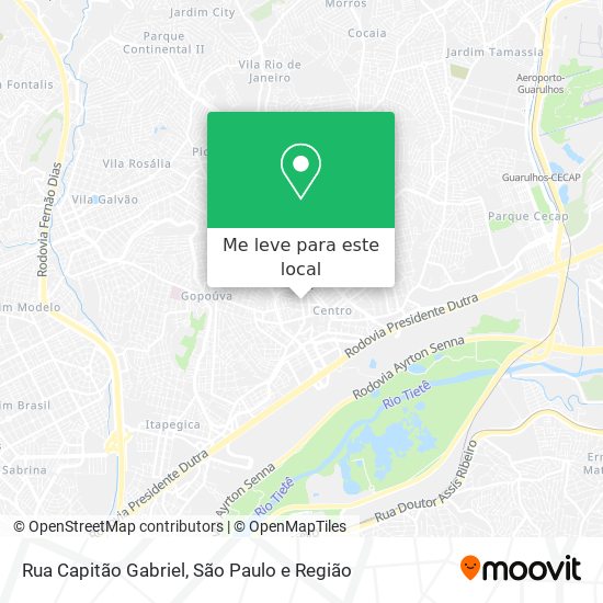 Rua Capitão Gabriel mapa