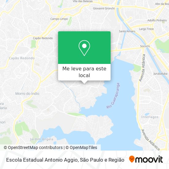 Escola Estadual Antonio Aggio mapa