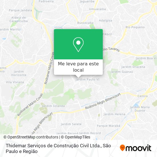 Thidemar Serviços de Construção Civil Ltda. mapa