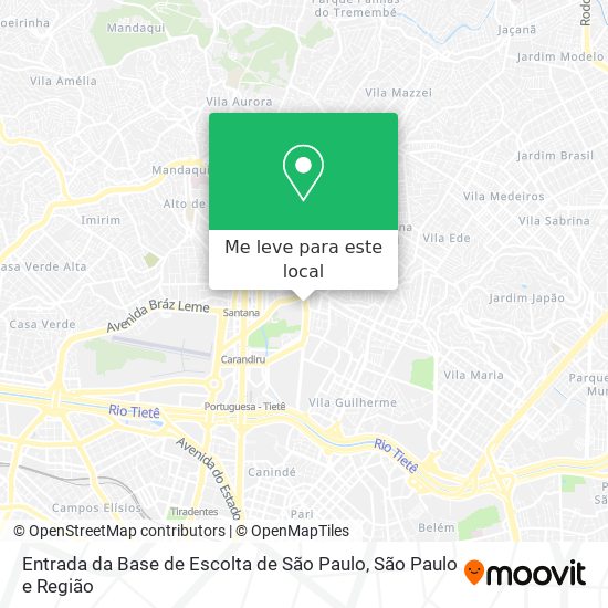 Entrada da Base de Escolta de São Paulo mapa