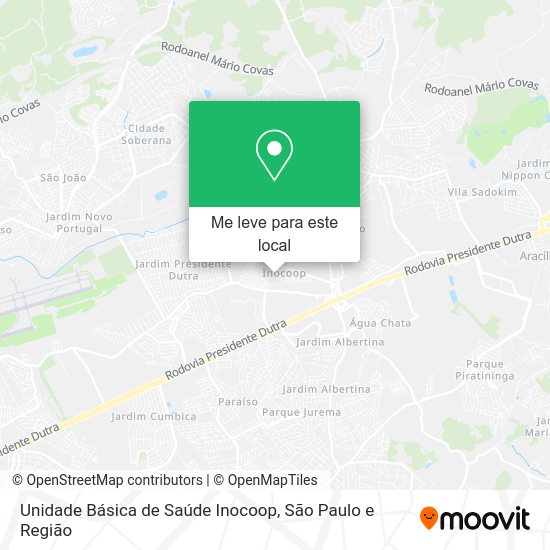 Unidade Básica de Saúde Inocoop mapa