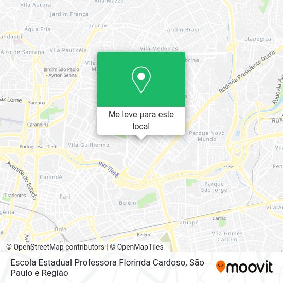 Escola Estadual Professora Florinda Cardoso mapa