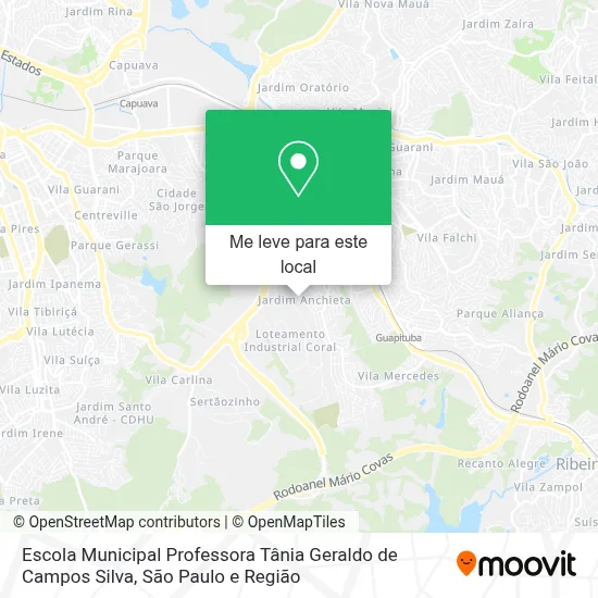 Como chegar até Escola Municipal Professora Tânia Geraldo de Campos ...