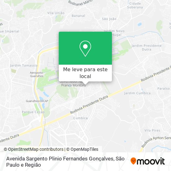 Avenida Sargento Plinio Fernandes Gonçalves mapa