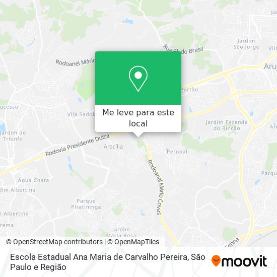 Escola Estadual Ana Maria de Carvalho Pereira mapa