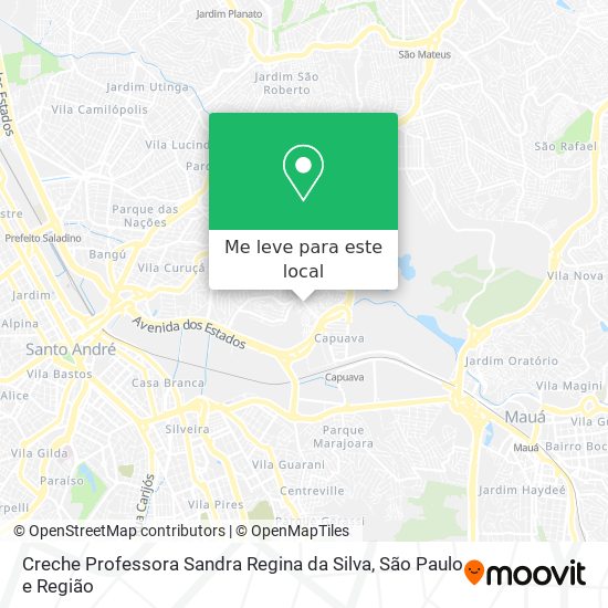 Creche Professora Sandra Regina da Silva mapa