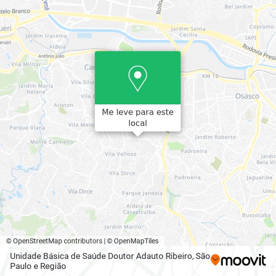 Unidade Básica de Saúde Doutor Adauto Ribeiro mapa