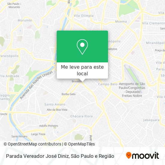 Parada Vereador José Diniz mapa