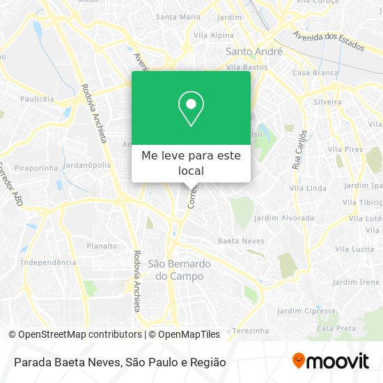 Parada Baeta Neves mapa