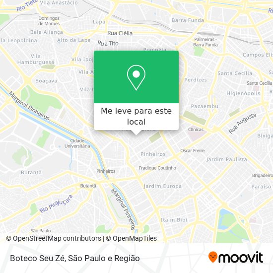 Boteco Seu Zé mapa