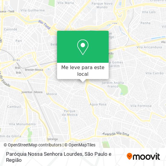 Paróquia Nossa Senhora Lourdes mapa