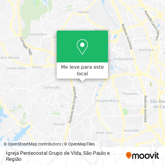 Igreja Pentecostal Grupo de Vida mapa