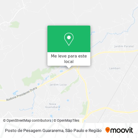 Posto de Pesagem Guararema mapa