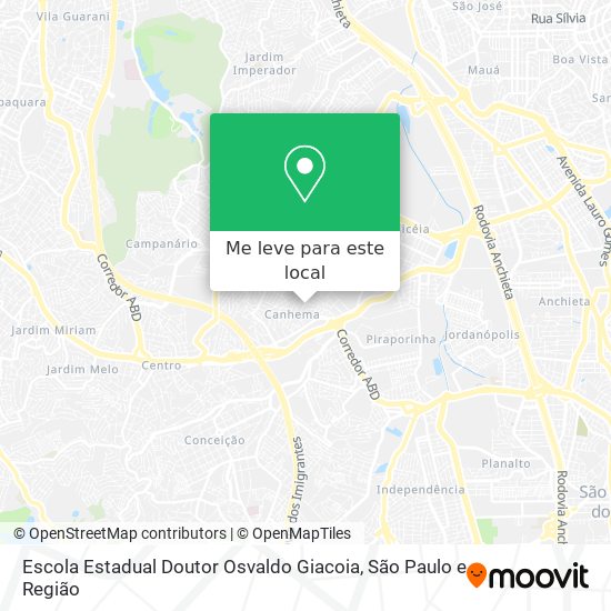 Escola Estadual Doutor Osvaldo Giacoia mapa