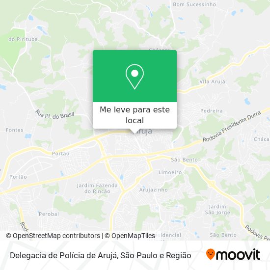 Delegacia de Polícia de Arujá mapa