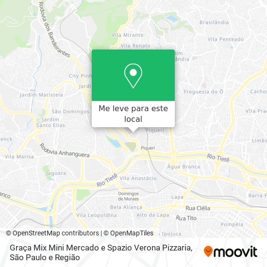 Graça Mix Mini Mercado e Spazio Verona Pizzaria mapa