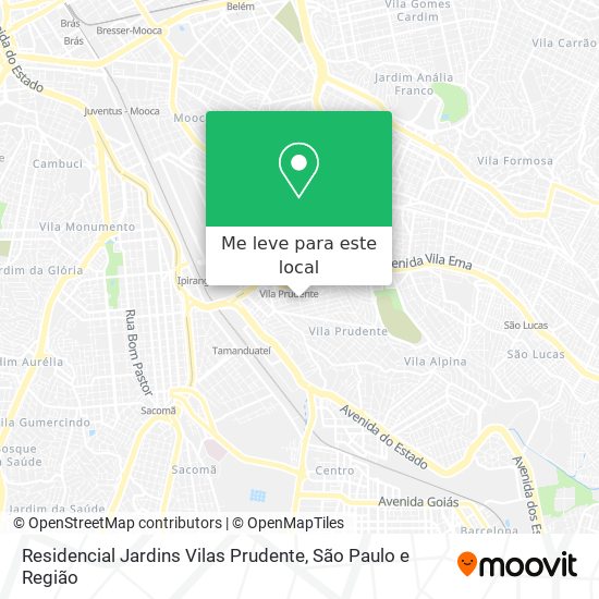 Residencial Jardins Vilas Prudente mapa