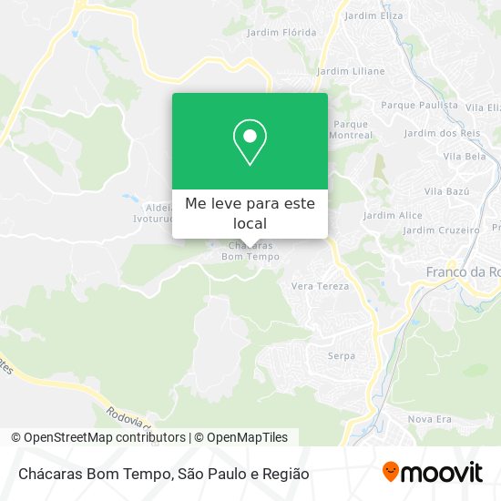 Chácaras Bom Tempo mapa