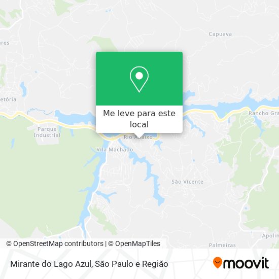 Mirante do Lago Azul mapa