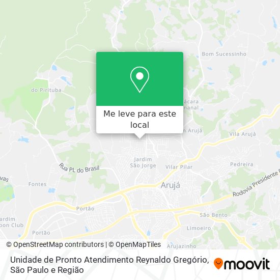 Unidade de Pronto Atendimento Reynaldo Gregório mapa
