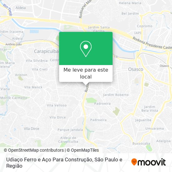 Udiaço Ferro e Aço Para Construção mapa