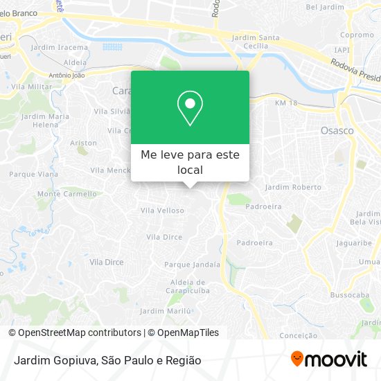 Jardim Gopiuva mapa