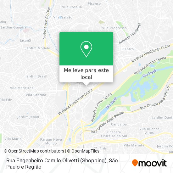 Rua Engenheiro Camilo Olivetti (Shopping) mapa