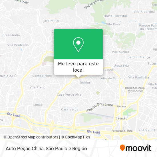 Auto Peças China mapa
