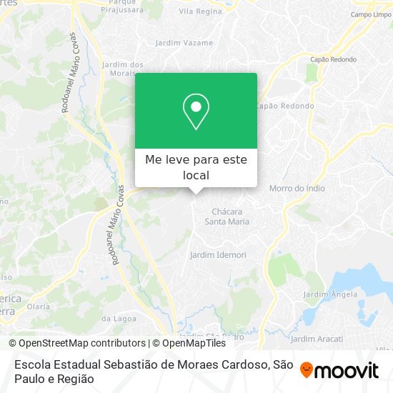 Escola Estadual Sebastião de Moraes Cardoso mapa