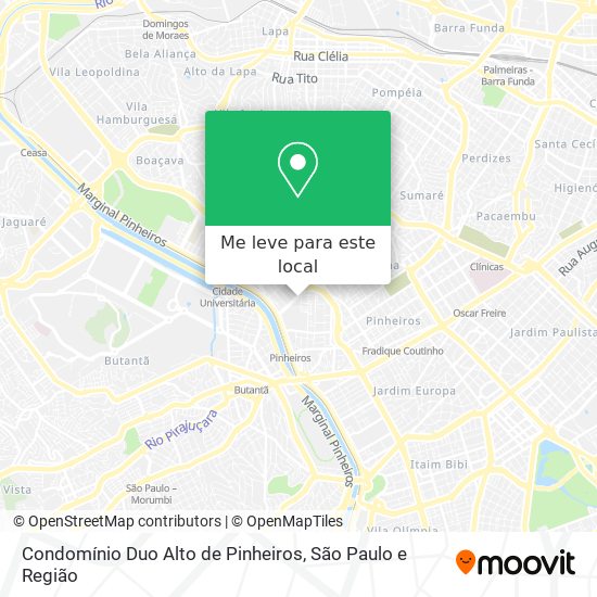 Condomínio Duo Alto de Pinheiros mapa