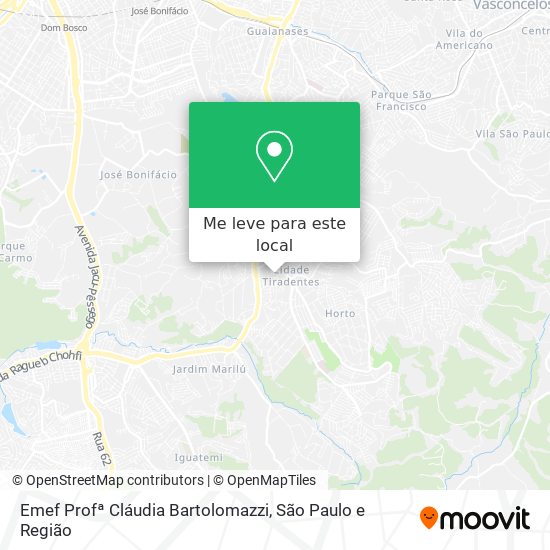 Emef Profª Cláudia Bartolomazzi mapa