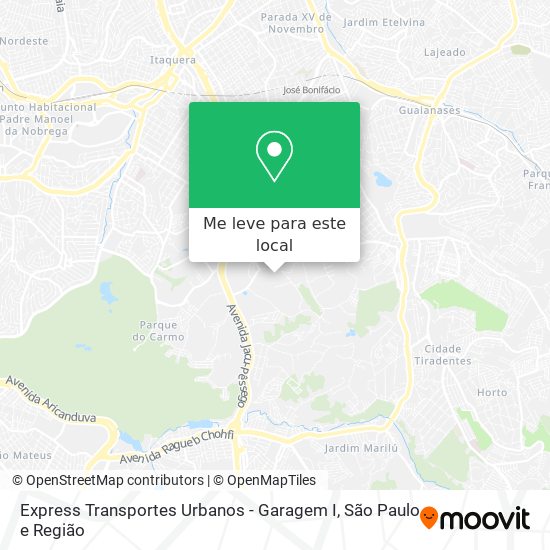 Express Transportes Urbanos - Garagem I mapa