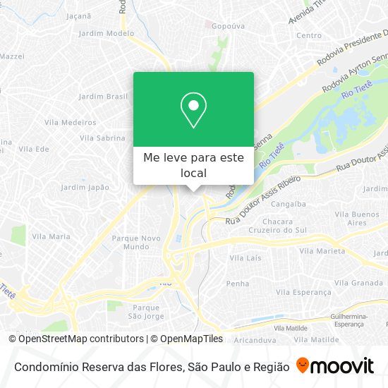 Condomínio Reserva das Flores mapa