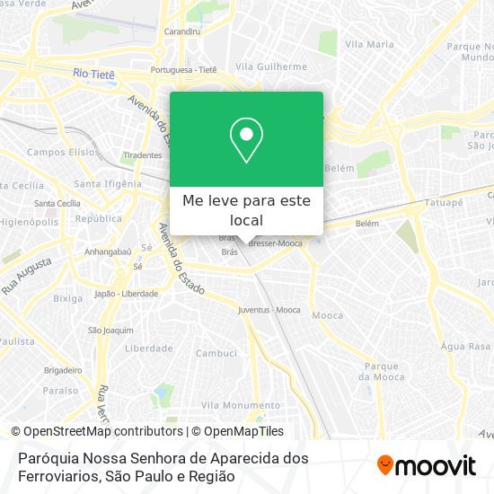 Paróquia Nossa Senhora de Aparecida dos Ferroviarios mapa