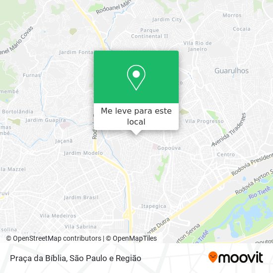 Praça da Bíblia mapa