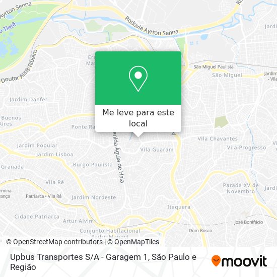 Upbus Transportes S / A - Garagem 1 mapa