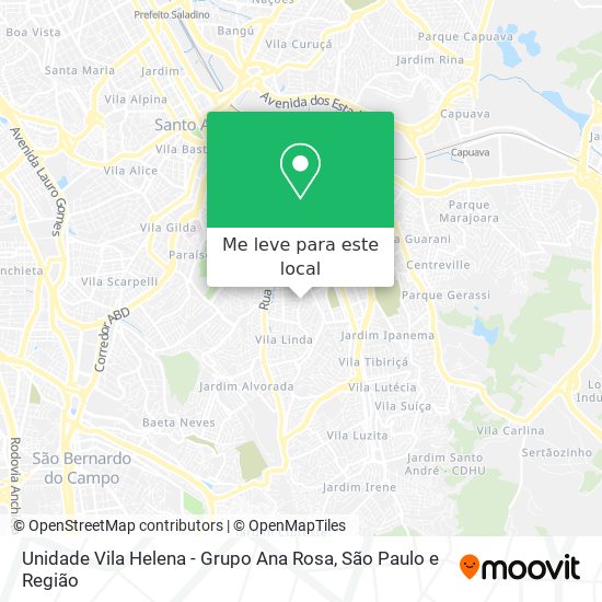 Unidade Vila Helena - Grupo Ana Rosa mapa
